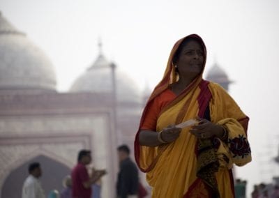 Taj Mahal Indian Woman
